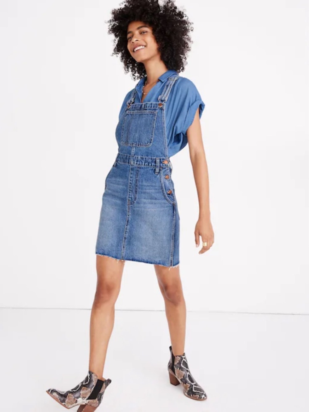 Madewell Denim overall skirt